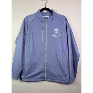 Peter Millar Crown Sport Endeavor Full Zip Golf Jacket Blue M Logo